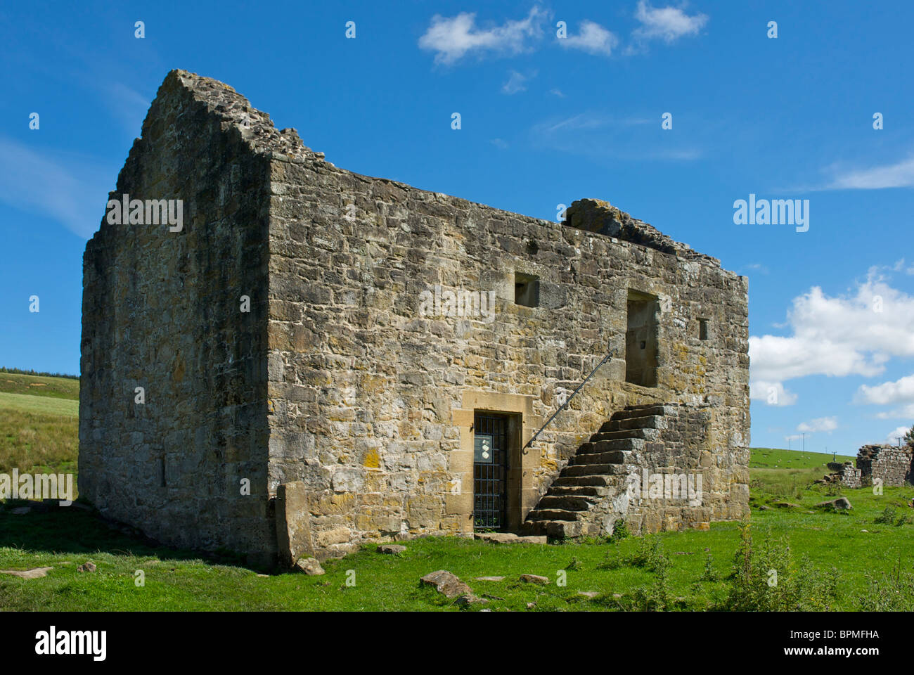 Black Middens Bastle House (fattoria fortificata), Northumberland, England Regno Unito Foto Stock