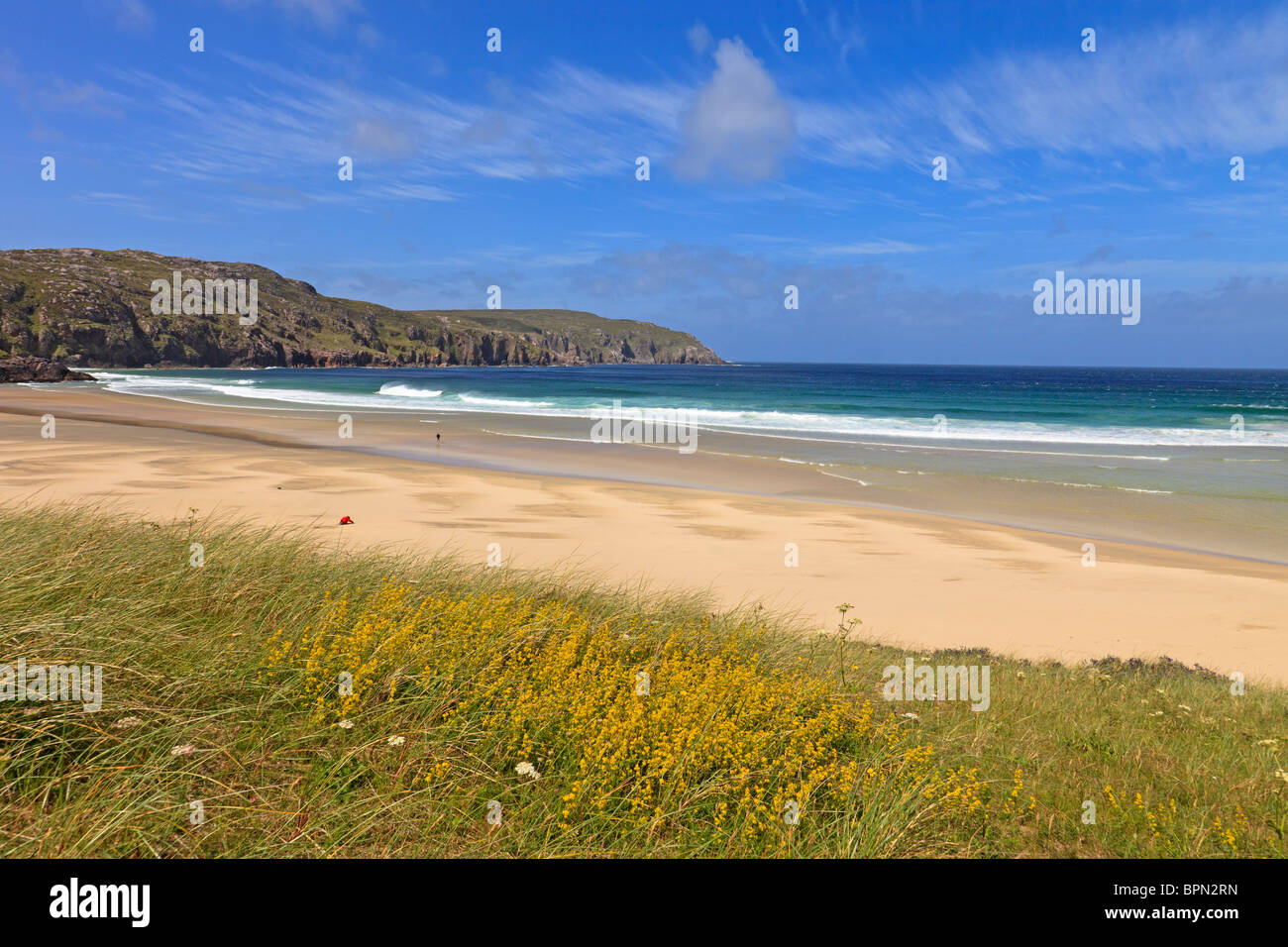 Cliff Beach, isola di Lewis, Ebridi Esterne, Scozia Foto Stock