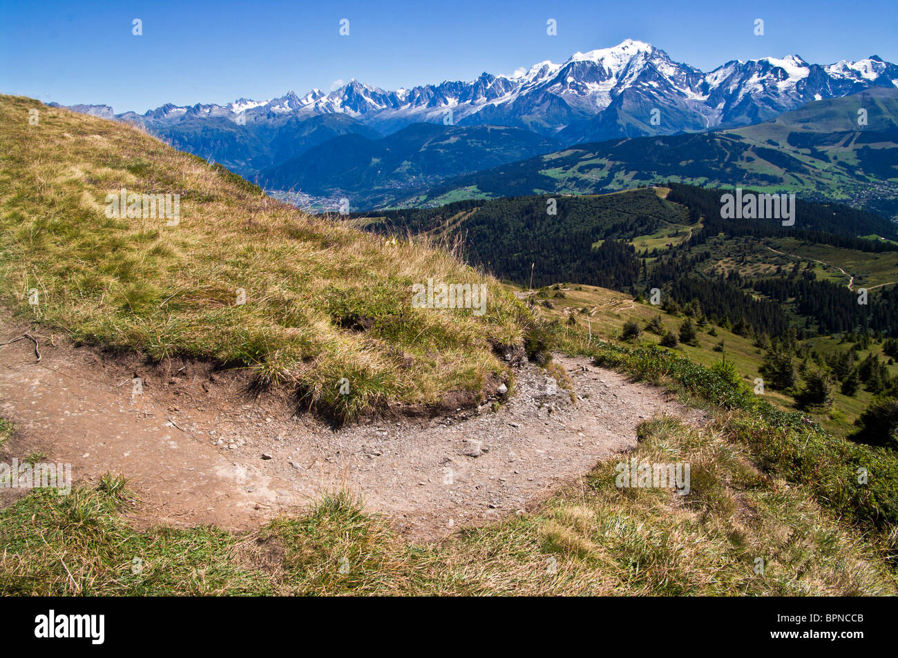 Mont Blanc in sun Foto Stock