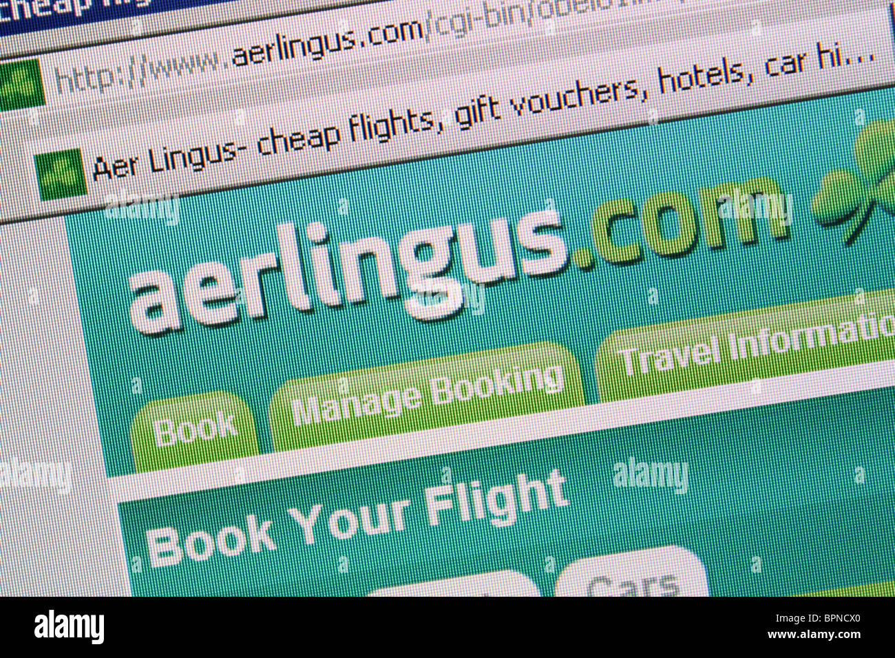 Aerlingus economico a viaggi di volo Foto Stock