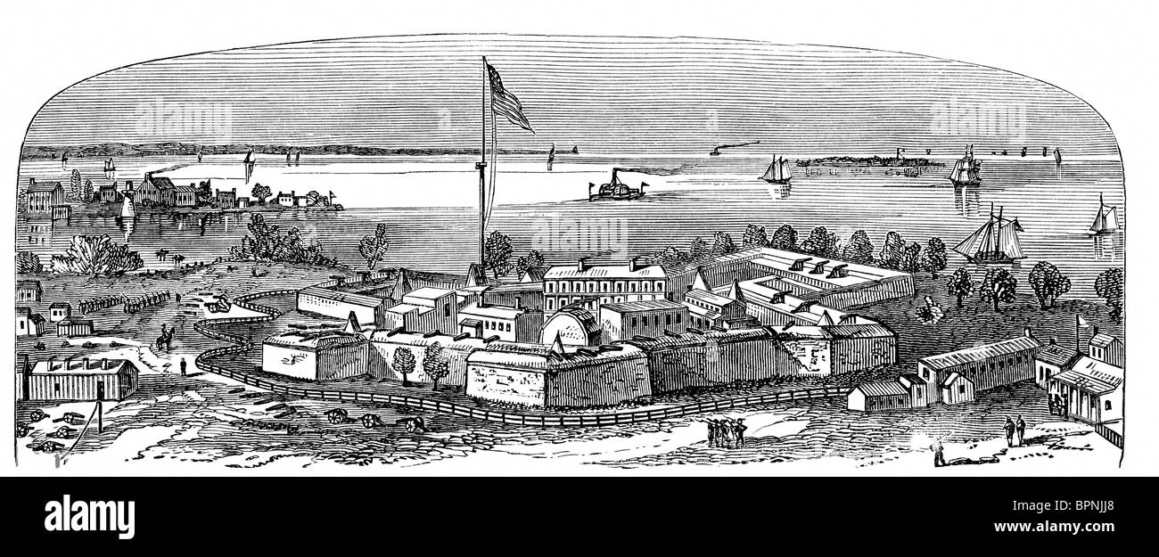 Fort McHenry per la difesa contro il britannico nel settembre 1814, ispirato Francis Scott chiave per comporre il 'Star-Lamas Banner.' Foto Stock