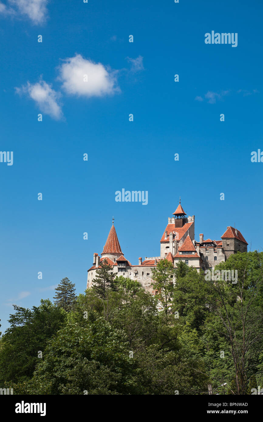 Castello di Bran noto anche come Castello di Dracula in Romania. Foto Stock