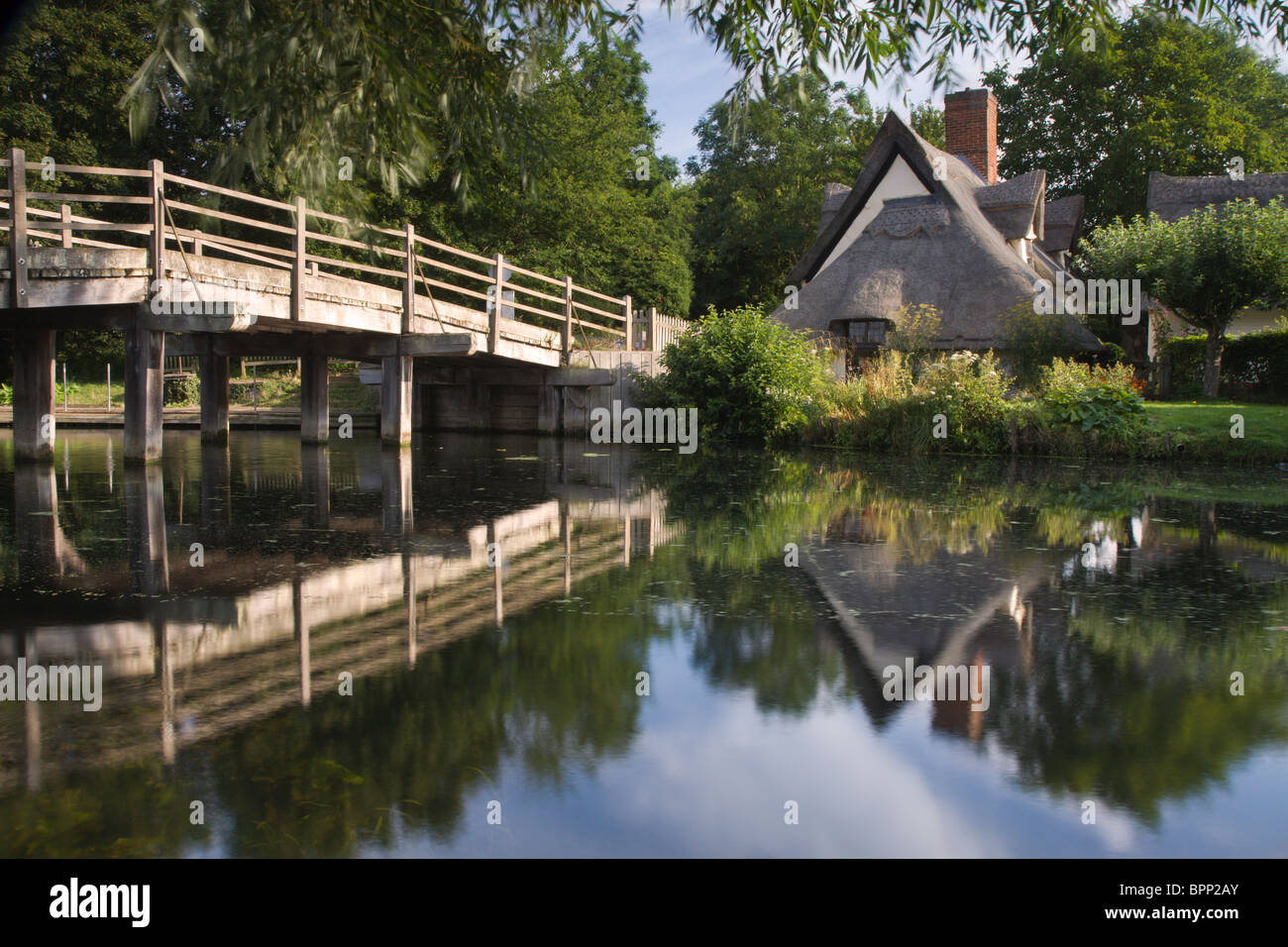 Bridge Cottage, Flatford Foto Stock