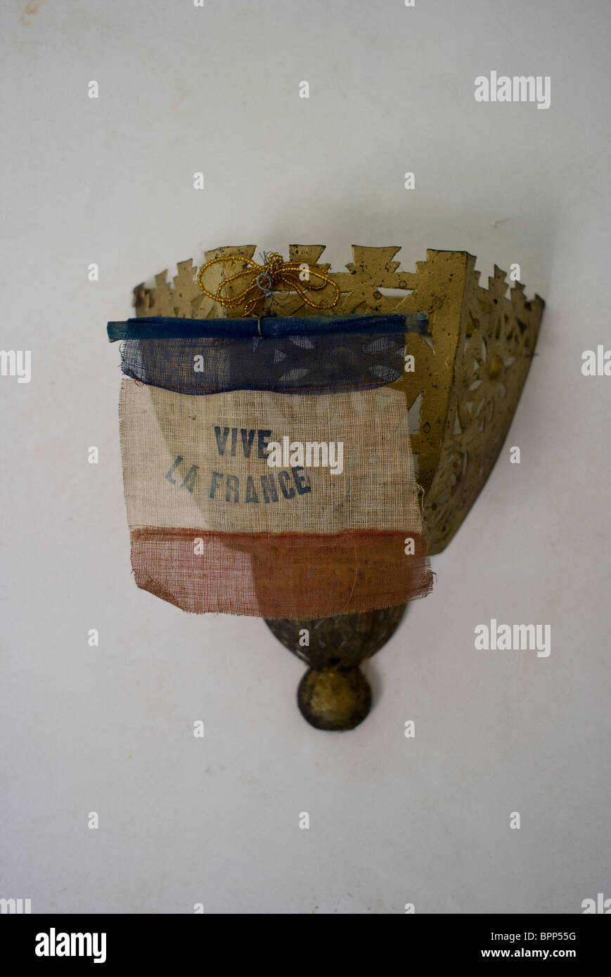 Bandiera francese 14 luglio il giorno della Bastiglia Foto Stock