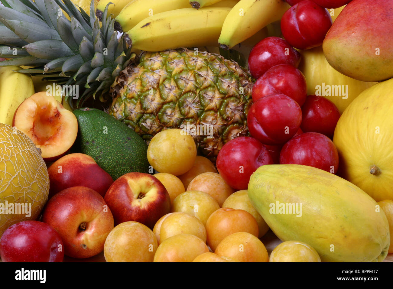 Selezione di frutta Foto Stock