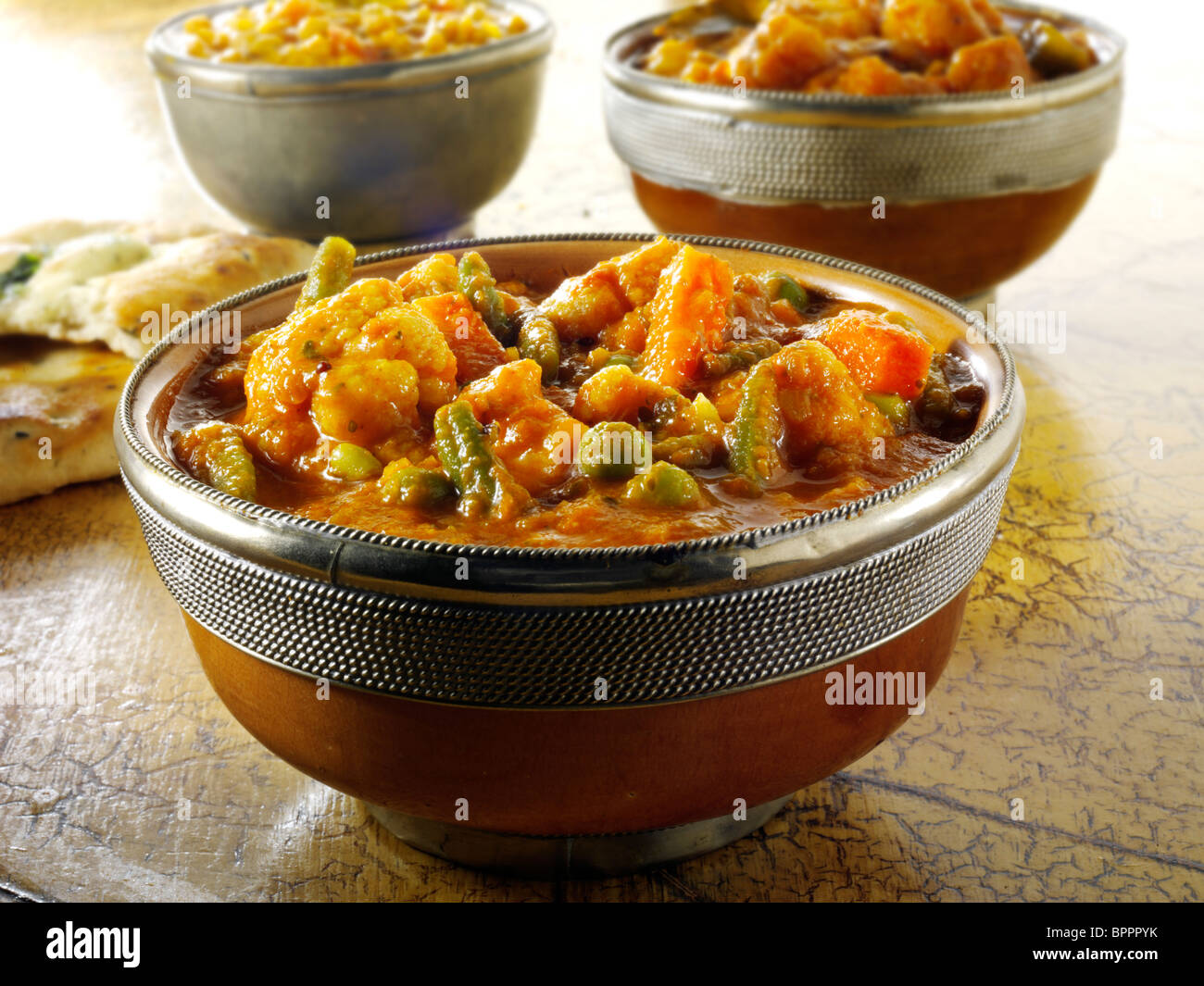 Il curry vegetale , il cibo indiano ricetta immagini, foto e immagini Foto Stock