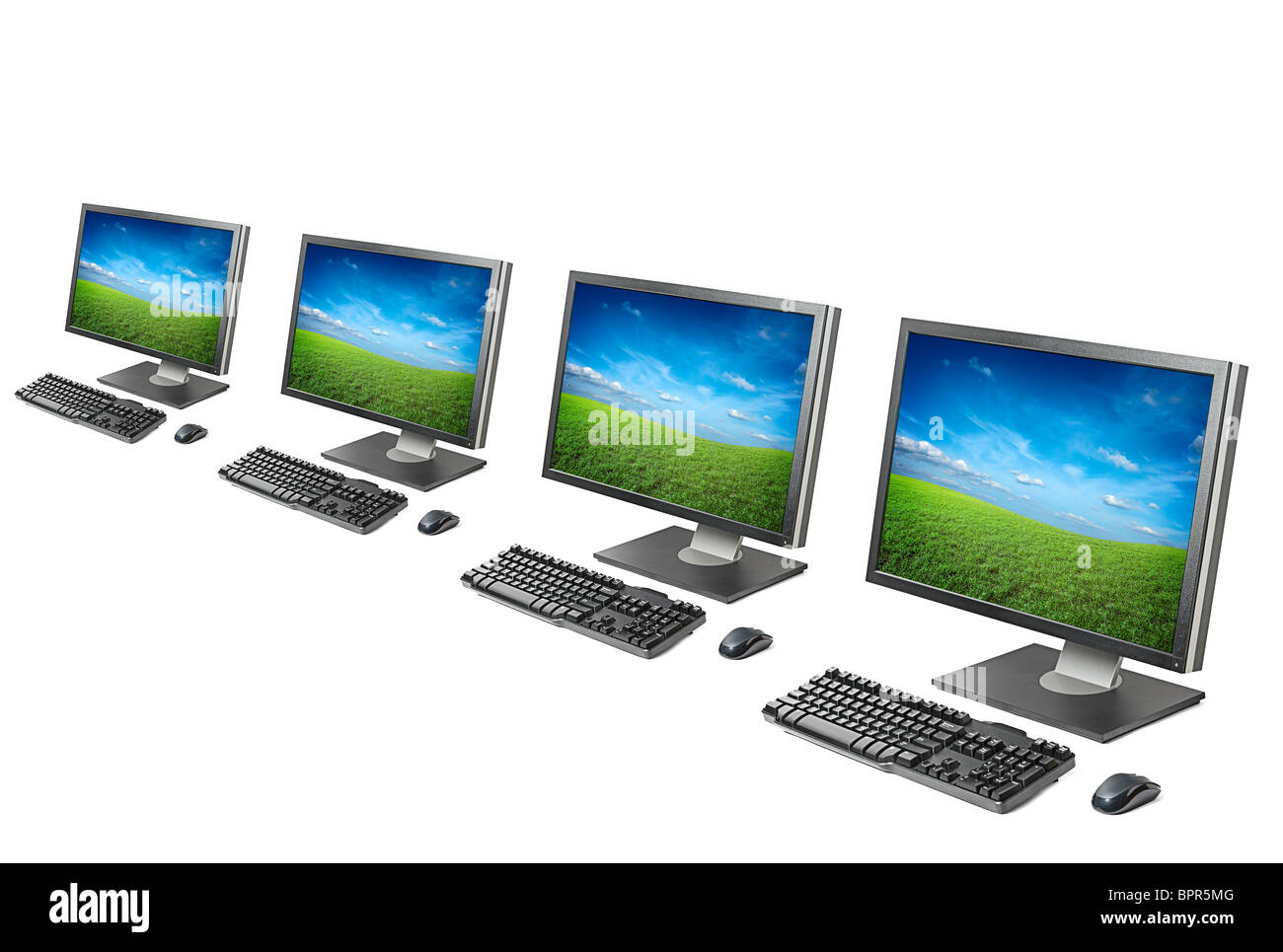 Computer workstation isolate Foto Stock