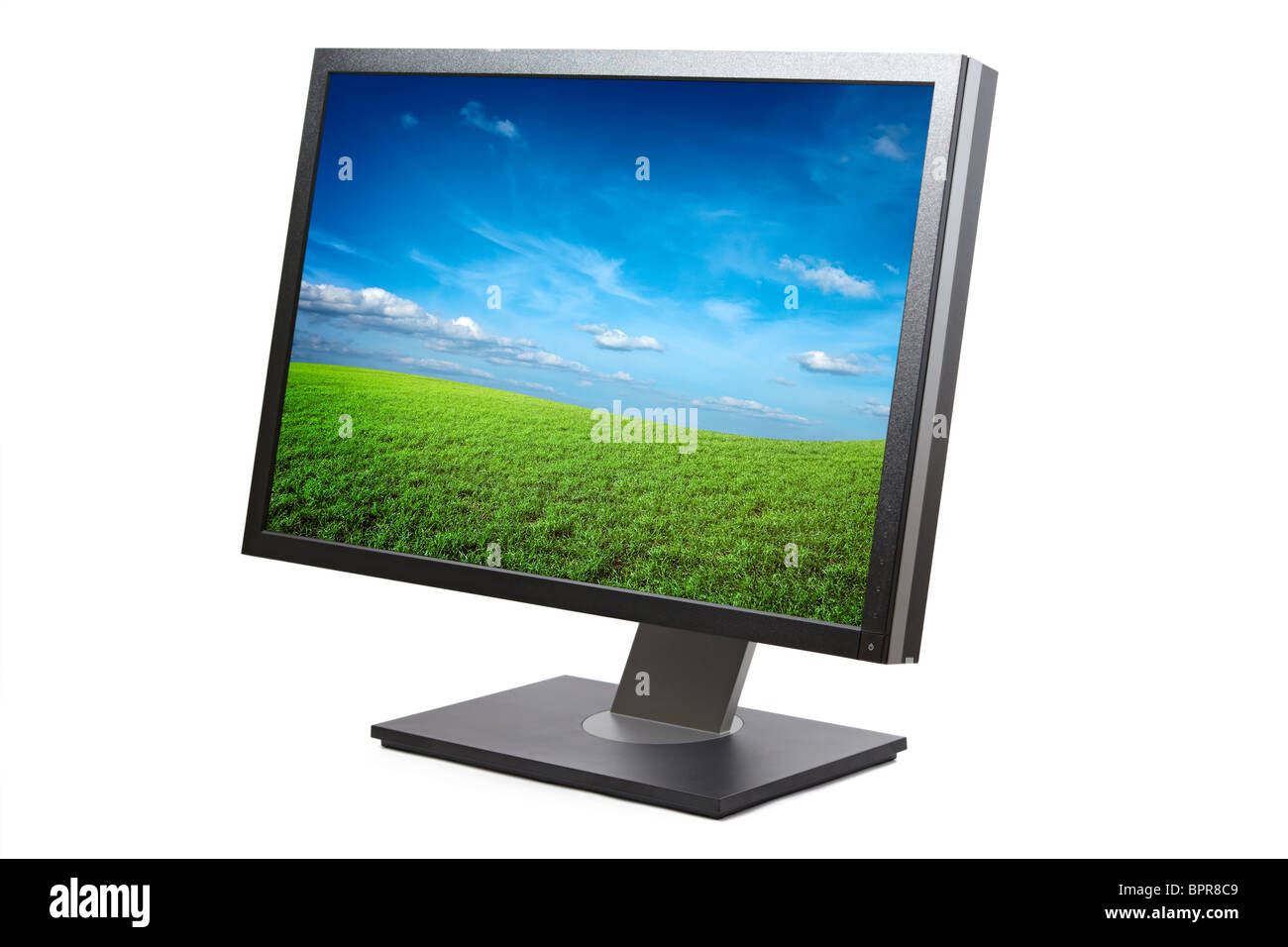 Il monitor di un computer isolato Foto Stock