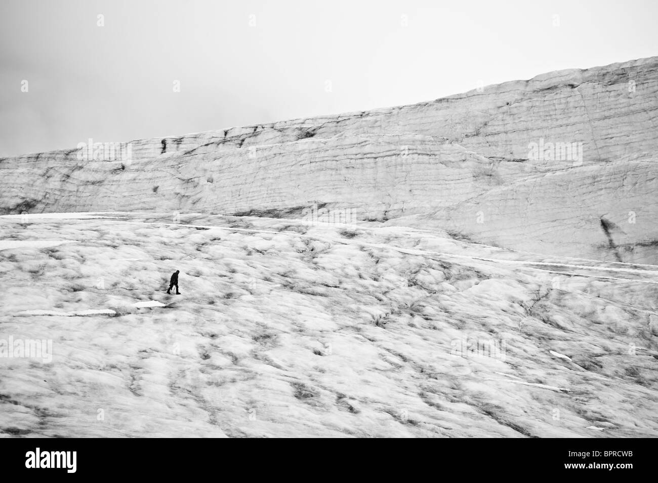 Escursione sul ghiacciaio Foto Stock