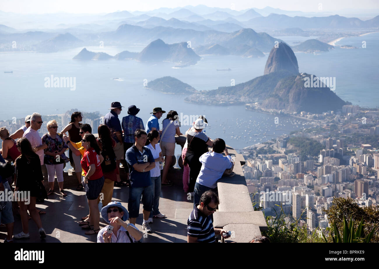 La vista da Rio de Janeiro, Brasile del Cristo Redentor, o Cristo