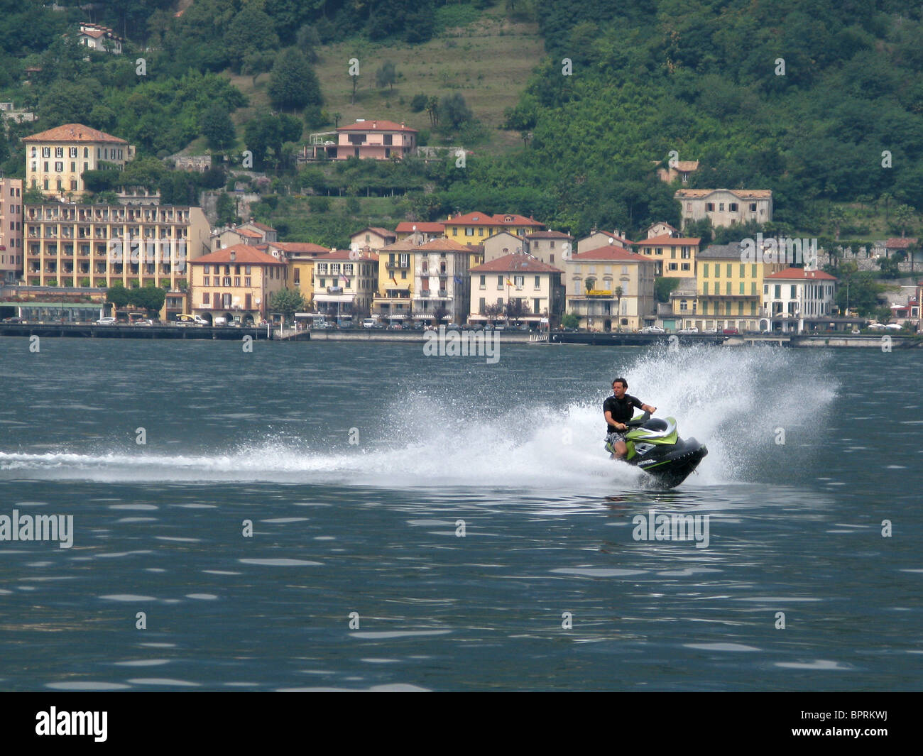 Jet ski sport sul lago di Como Foto Stock