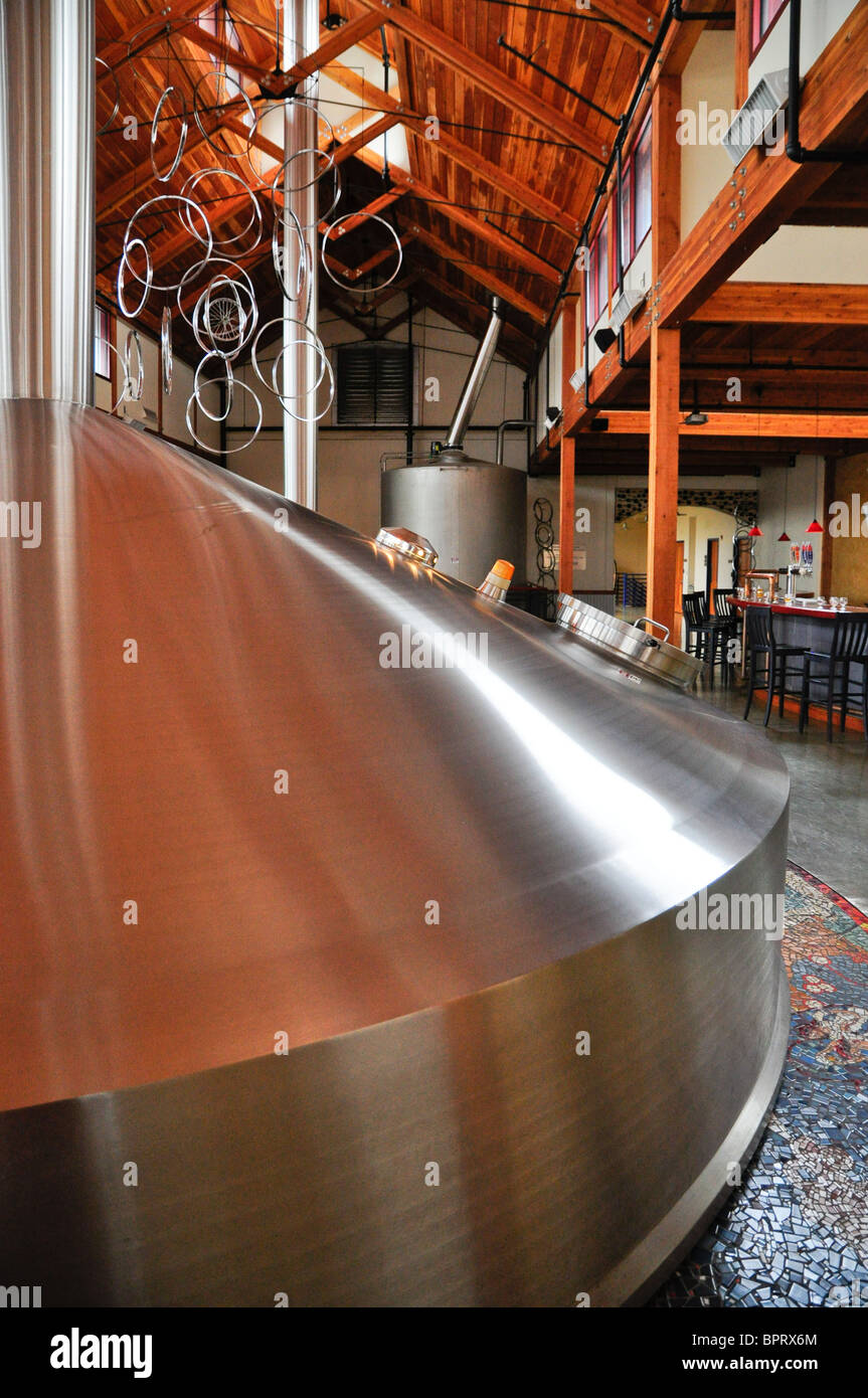 Interior shot del Nuovo Belgio Brewing Company, Fort Collins, Colorado Foto Stock