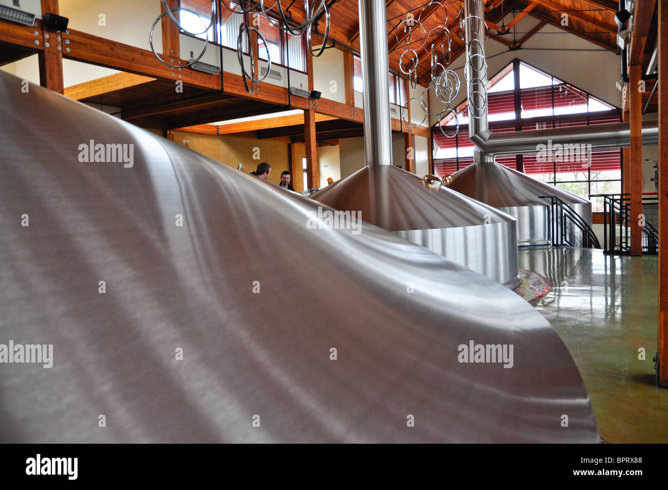 Interior shot del Nuovo Belgio Brewing Company, Fort Collins, Colorado Foto Stock