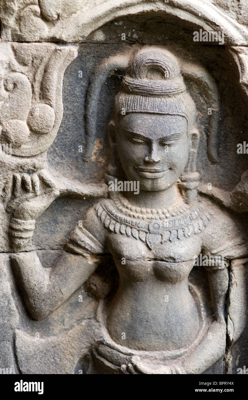 Wat Nokor, Kompong Cham, Cambogia Foto Stock