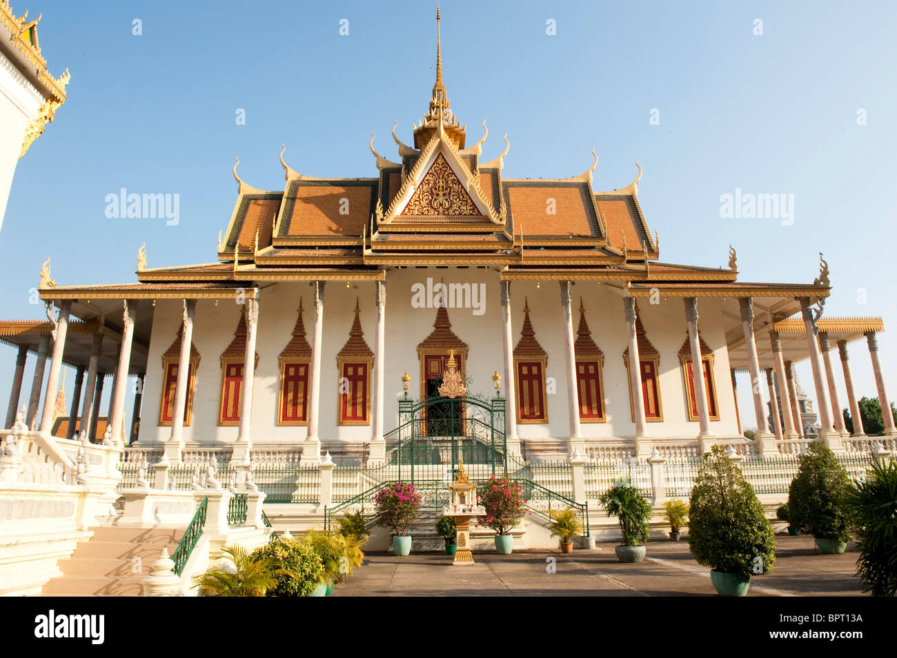 La Pagoda d'argento, il Palazzo Reale di Phnom Penh, Cambogia Foto Stock