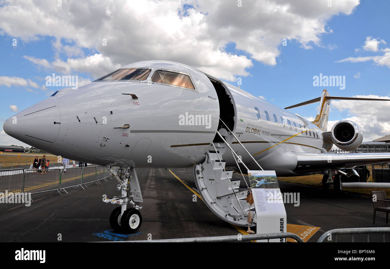 Bombardier Global 5000 è un ultra long range corporate e VIP alta velocità di velivoli a getto prodotto da Bombardier Aerospace. Foto Stock