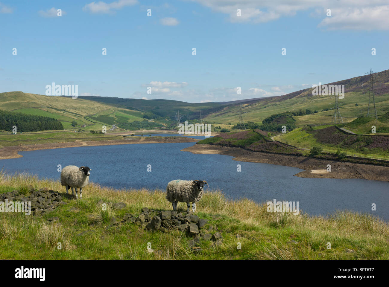 Il serbatoio Woodhead, Longdendale (A628 road), Peak National Park, Derbyshire, in Inghilterra, Regno Unito Foto Stock