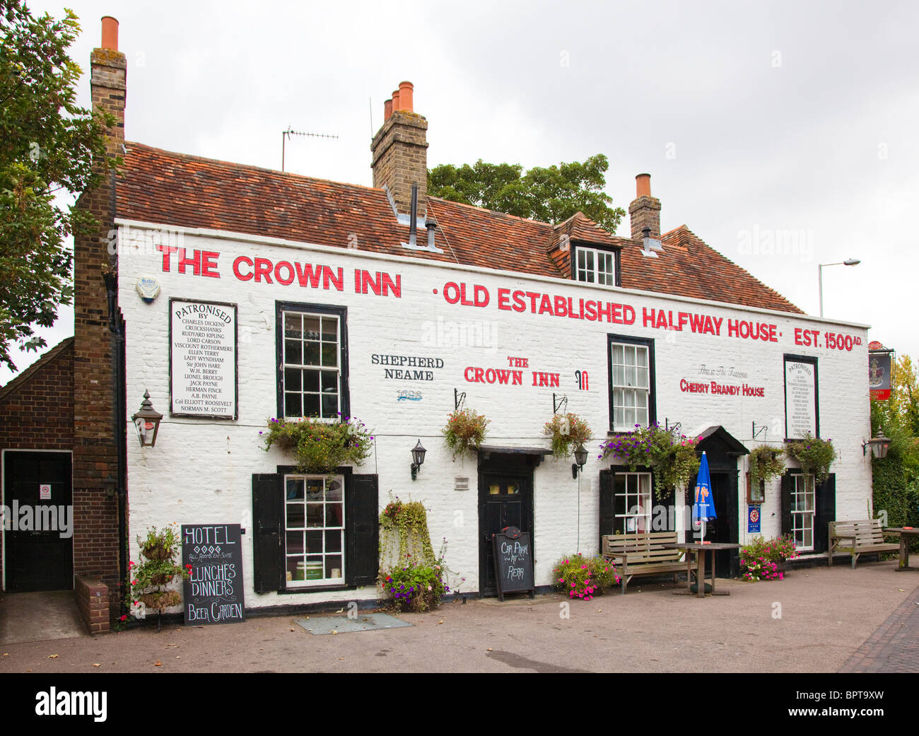 Il Crown Inn, Sarre, Kent, Regno Unito. Foto Stock
