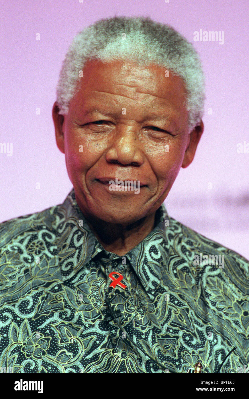 NELSON MANDELA EX PRES. Del SUD AFRICA 24 settembre 2000 BRIGHTON Labour Party CONFERENCE 2000 Foto Stock