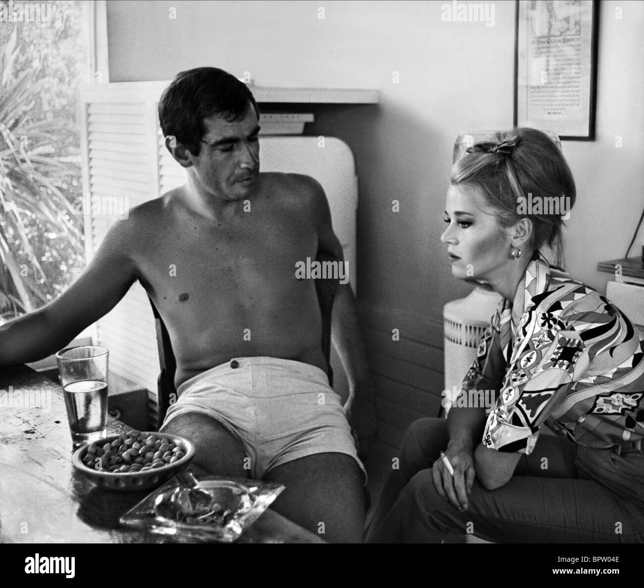 ROGER VADIM & Jane Fonda sposato giornalista & attrice (1966) Foto Stock