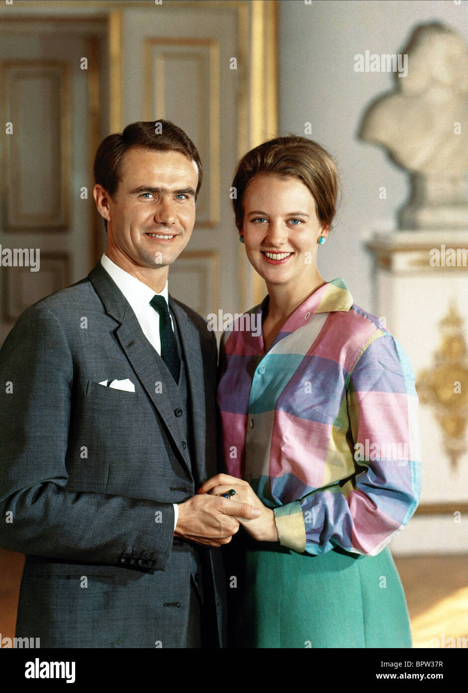 HENRIK & MARGRETHE II DI DANIMARCA REGINA DANESE CON LA CONSORTE 10 Giugno 1967 Foto Stock