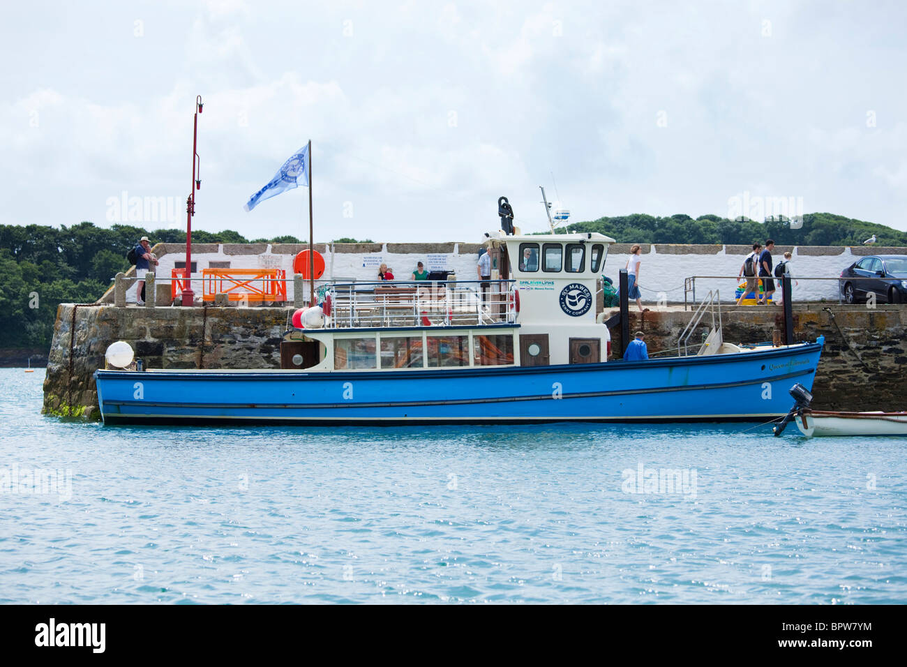 Fiume Fal traghetto a St Mawes Harbour Foto Stock