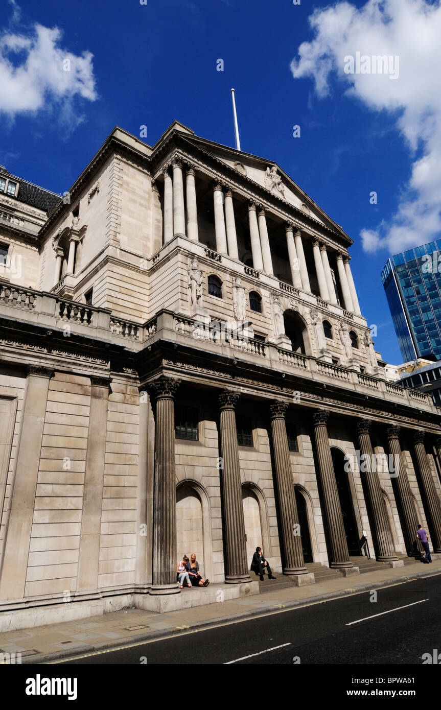 La Bank of England, Threadneedle Street, London, England, Regno Unito Foto Stock