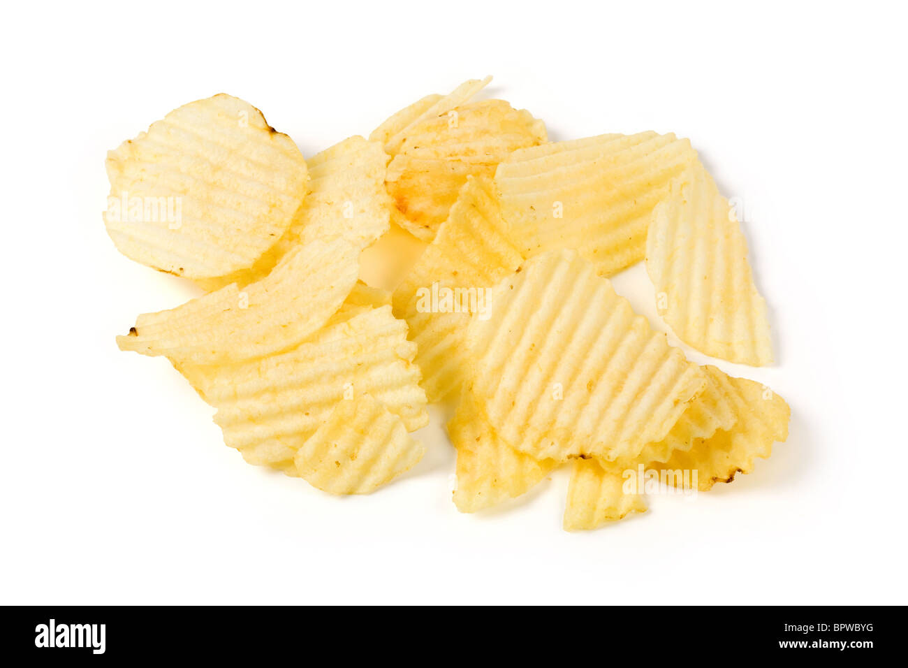 Potato Chips close up shot Foto Stock