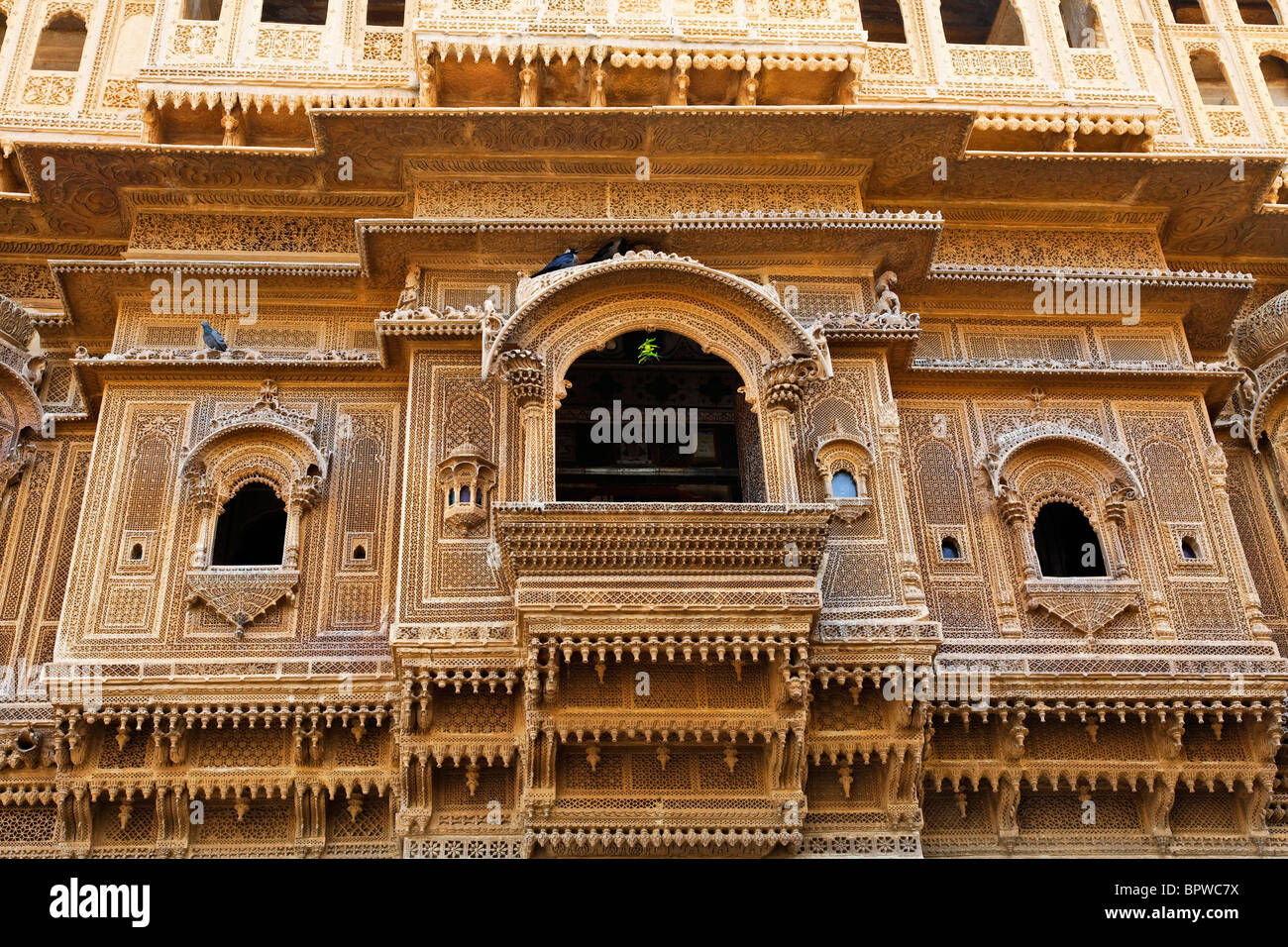Haveli all'interno di Jaisalmer Fort, Jaisalmer, Rajasthan, India Foto Stock