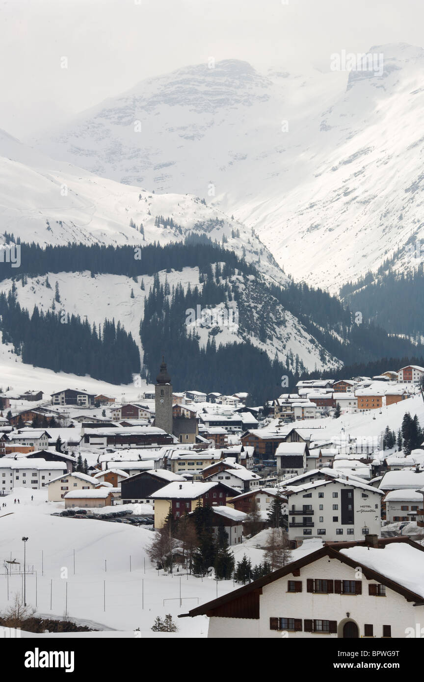 Lech, Austria, paradiso dello sci. Foto Stock