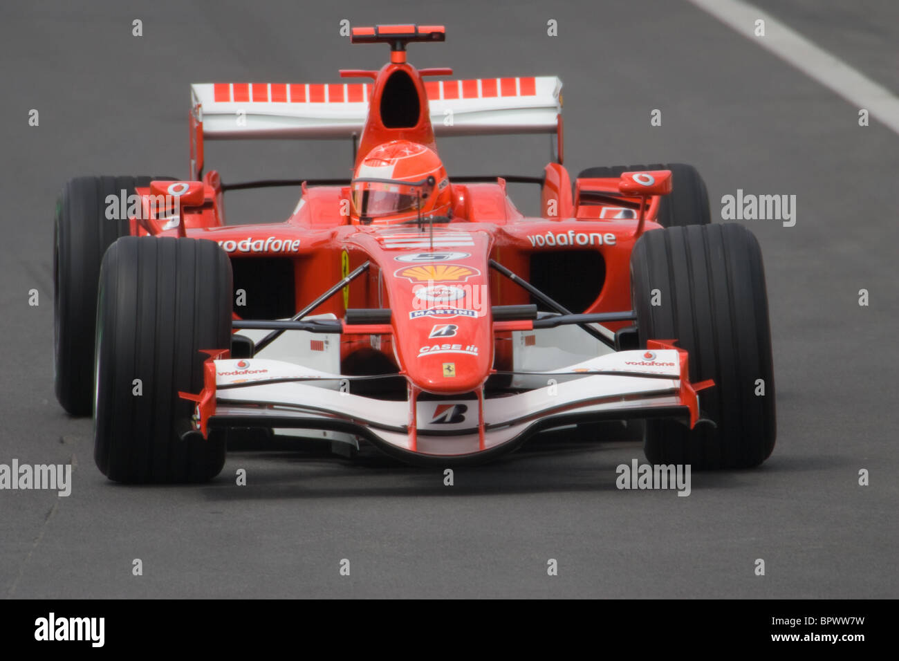 Michael Schumacher della Scuderia Ferrari durante una sessione di prove del 2006 Canadian F1 Grand Prix Foto Stock