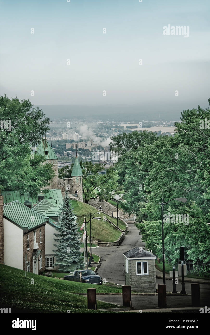 Le Fortificazioni di La Citadelle, casern e la città di Québec in background, Canada - effetti speciali foto Foto Stock