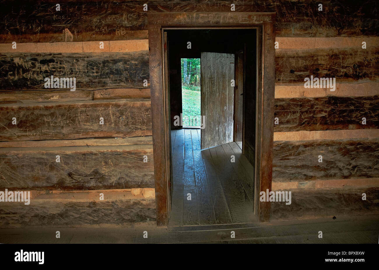 Tipton casa in Cades Cove Tennessee Foto Stock