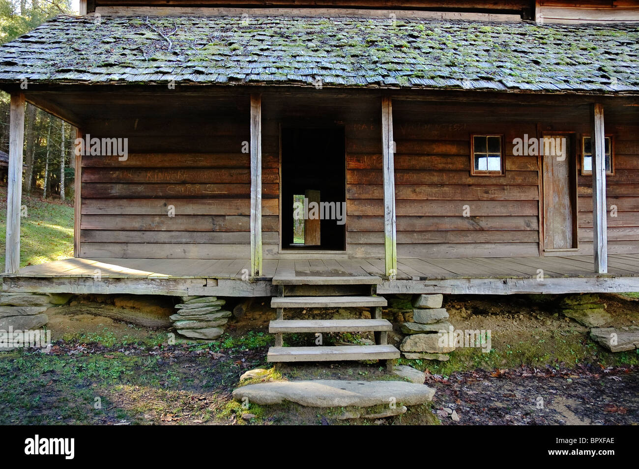 Tipton casa in Cades Cove Tennessee Foto Stock
