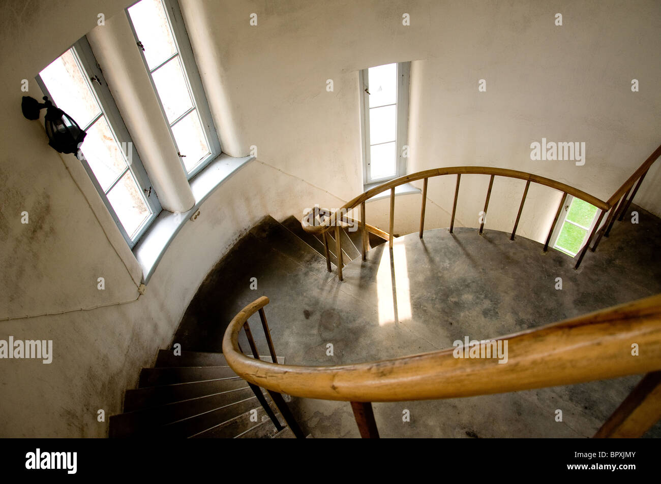 Interno della torre principale del castello di Taagepera Foto Stock