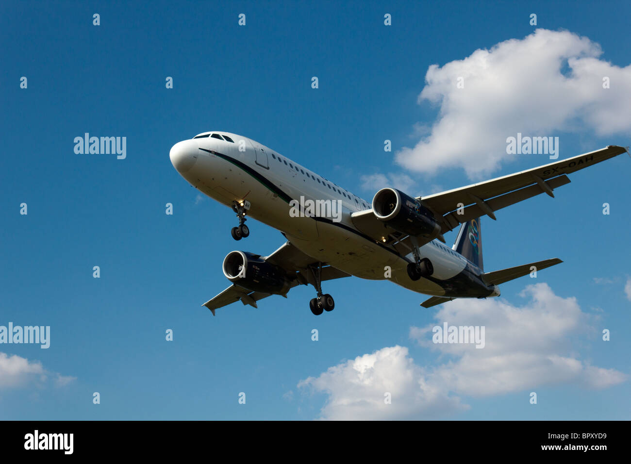 SX-OAH, Airbus A320-232, Olympic Air, Wladyslaw Reymont Airport (EPLL), a Lodz Foto Stock