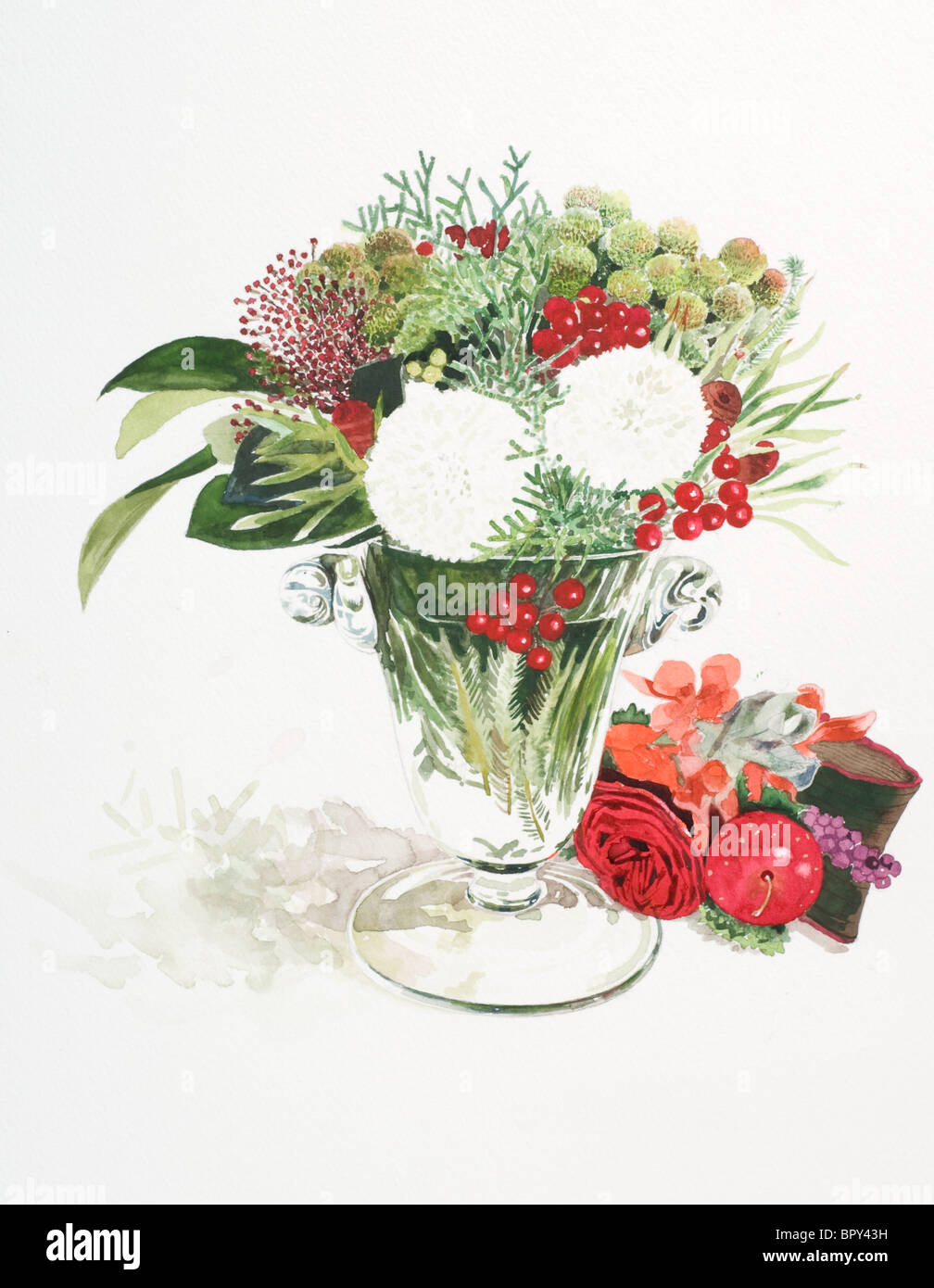 Un vaso di fiori acquerello immagini e fotografie stock ad alta risoluzione  - Alamy