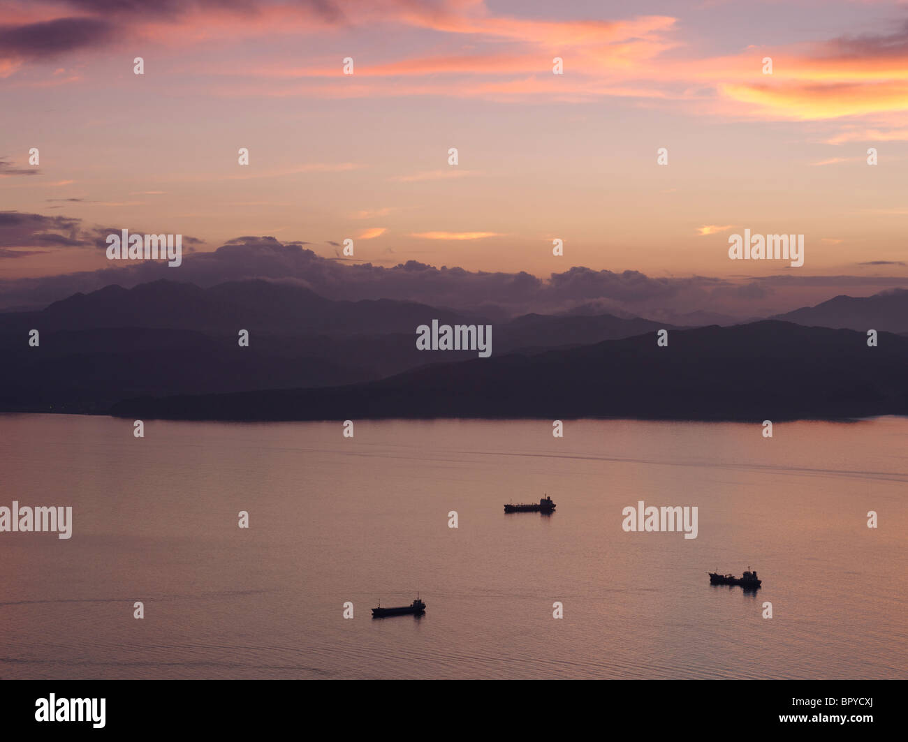 Vista notturna dal vertice di Mt. Hakodate, Hokkaido Foto Stock