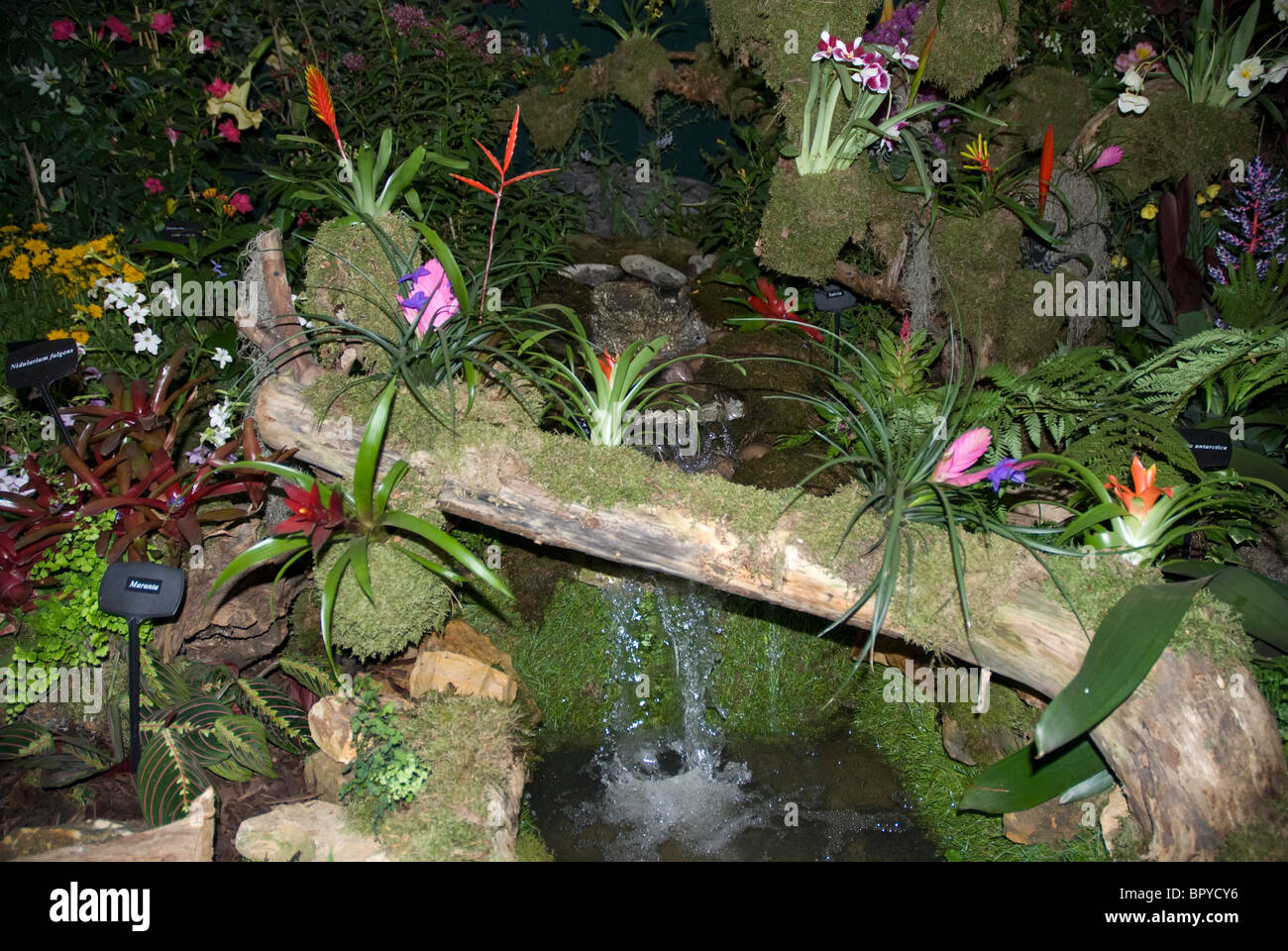 Giardino interno display a Hampton Court Flower Show England Regno Unito Foto Stock