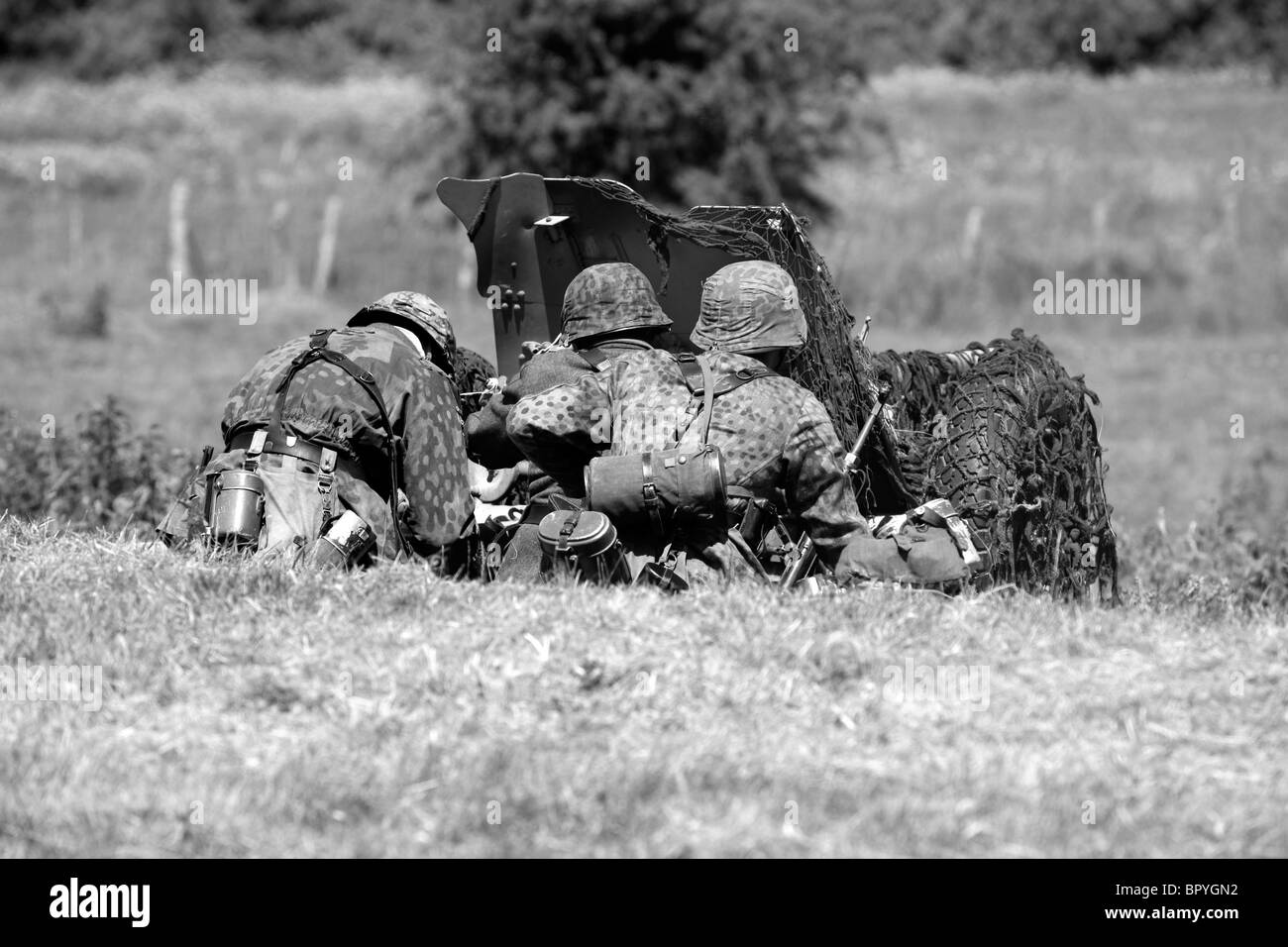 I soldati delle waffen SS in Normandia 1944 Foto Stock