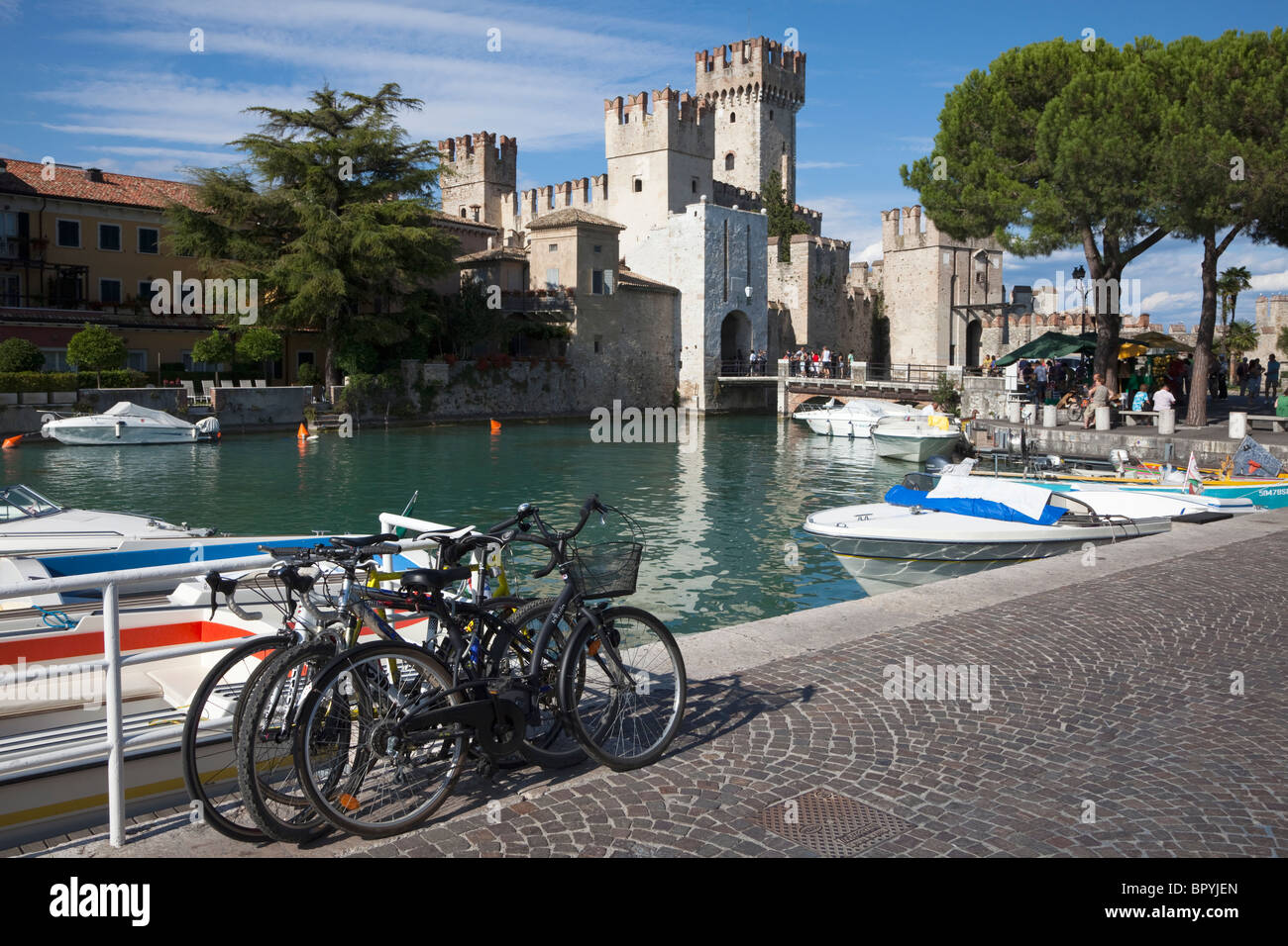 Castello di Sirmione sul Lago di Garda, Italia Foto Stock