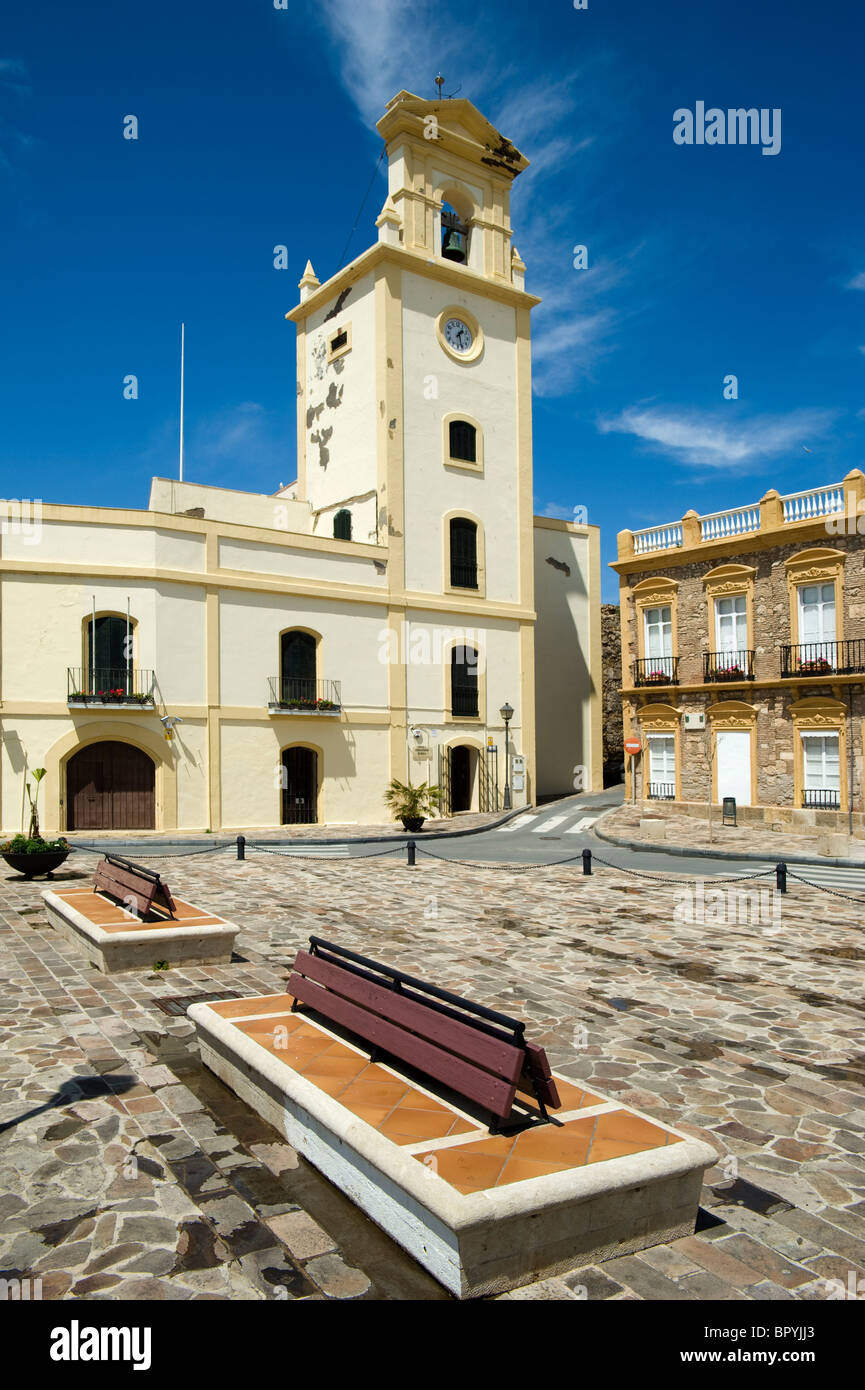 Casa del Reloj (Casa del Clock) City Museum a Melilla La Vieja cittadella. Melilla.Spagna. Foto Stock
