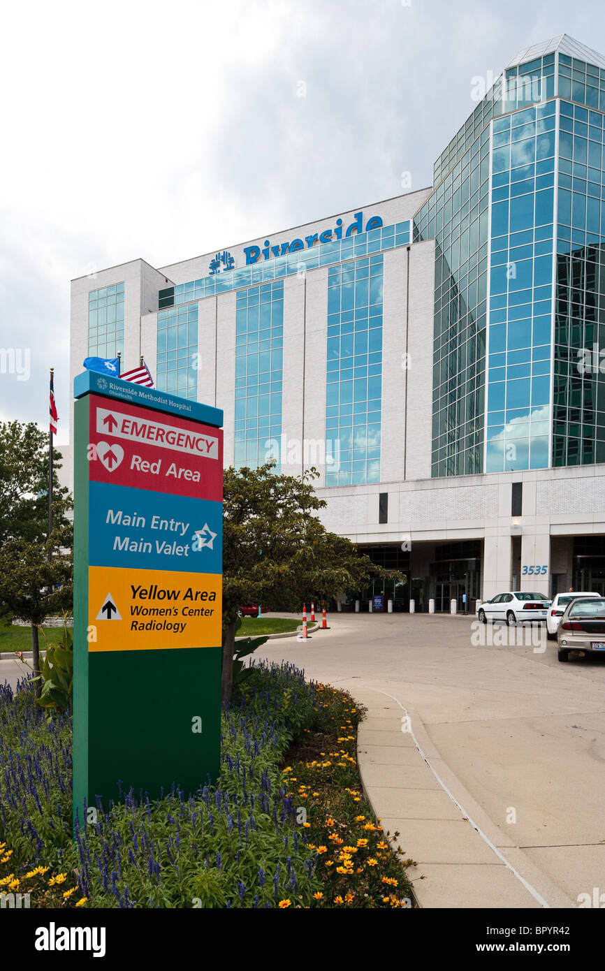 Riverside Methodist Hospital si trova a Columbus Ohio Foto Stock