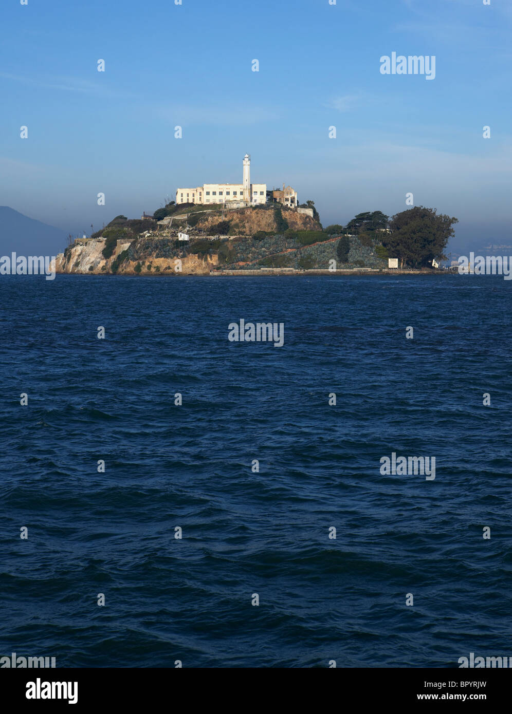 Isola di Alcatraz a San Francisco Bay. Foto Stock