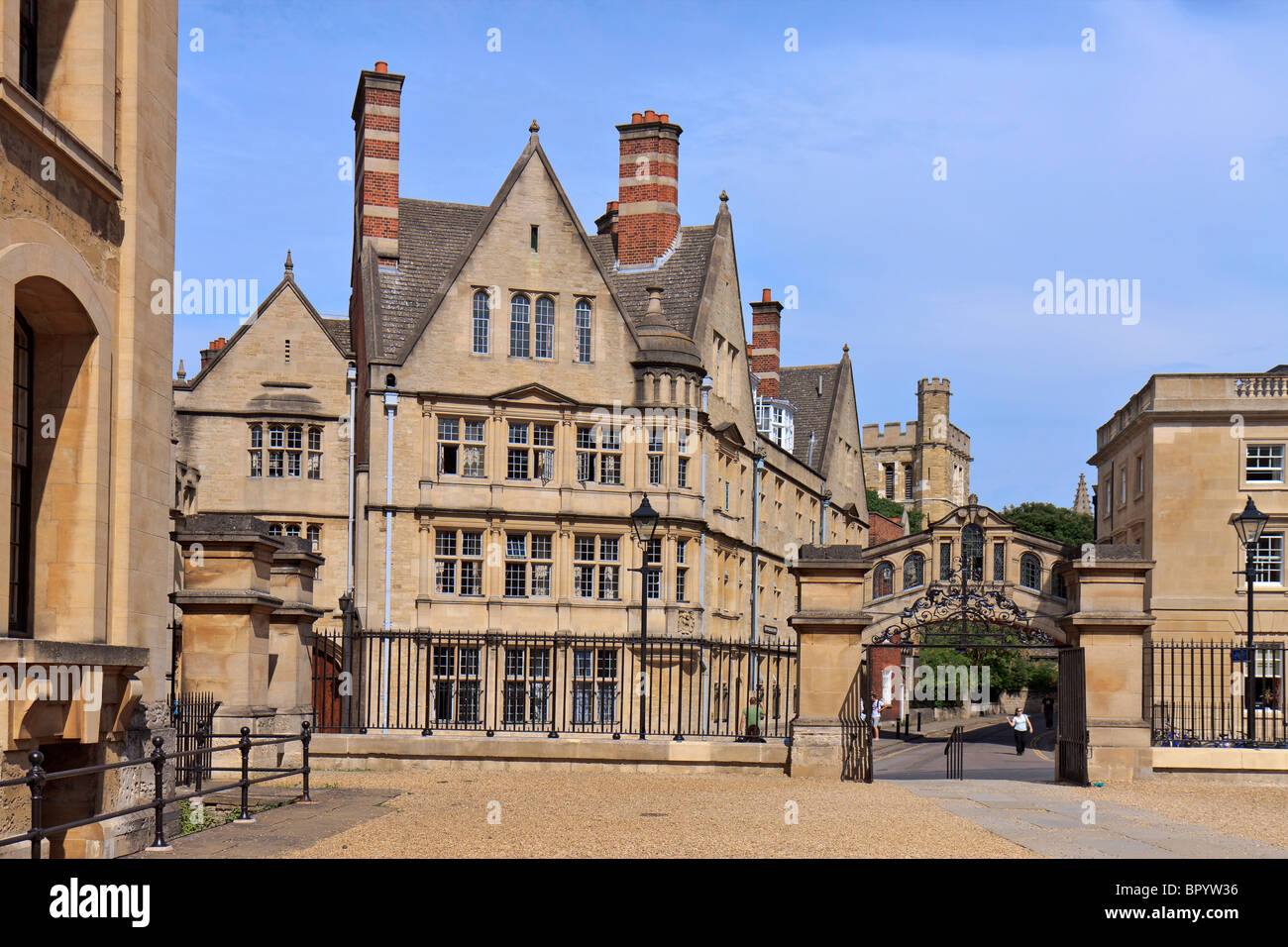 Regno Unito Oxford vista di Hertford College Foto Stock