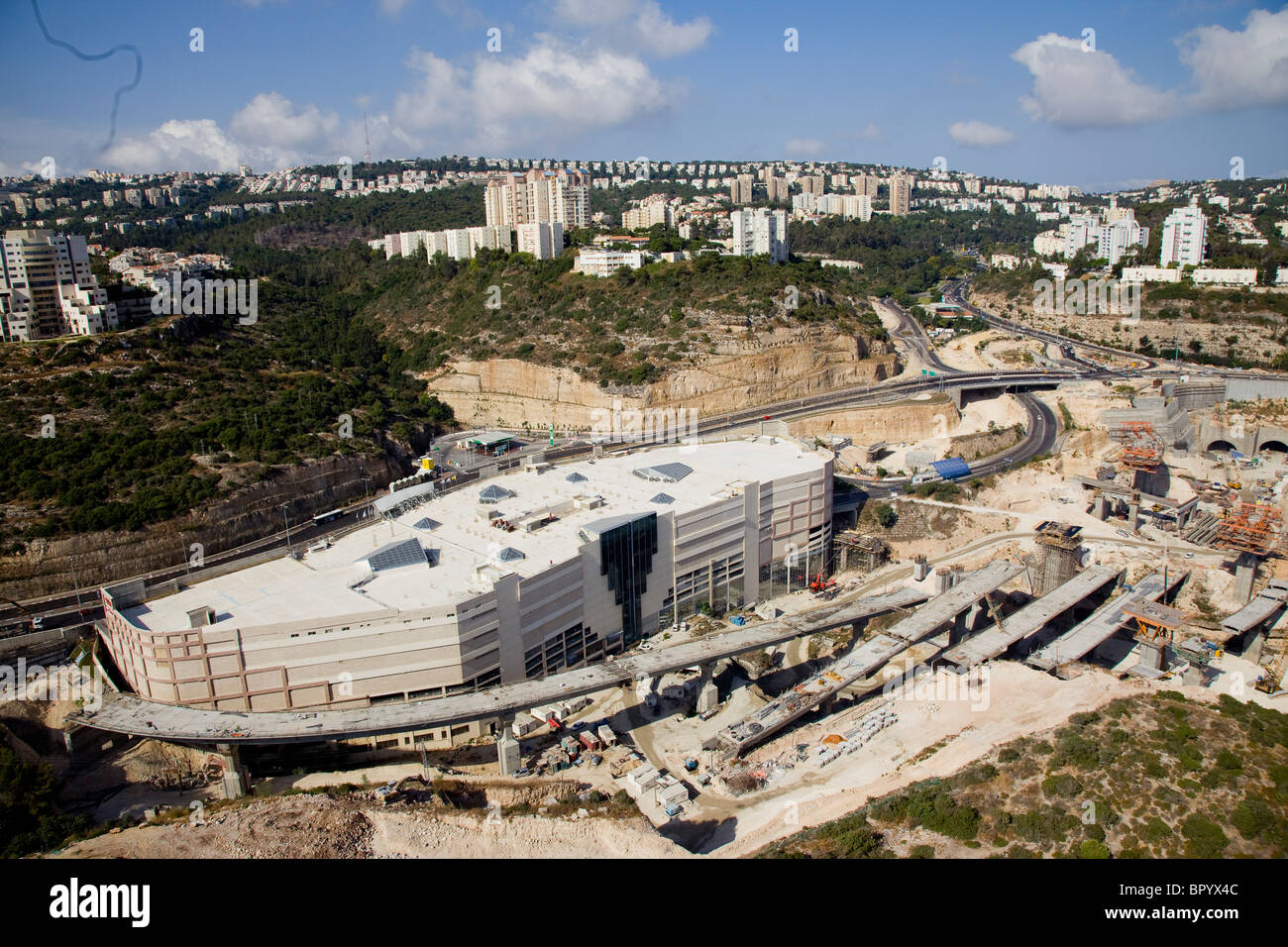 Vista aerea del Grand Canyon shopping center di Haifa Foto Stock