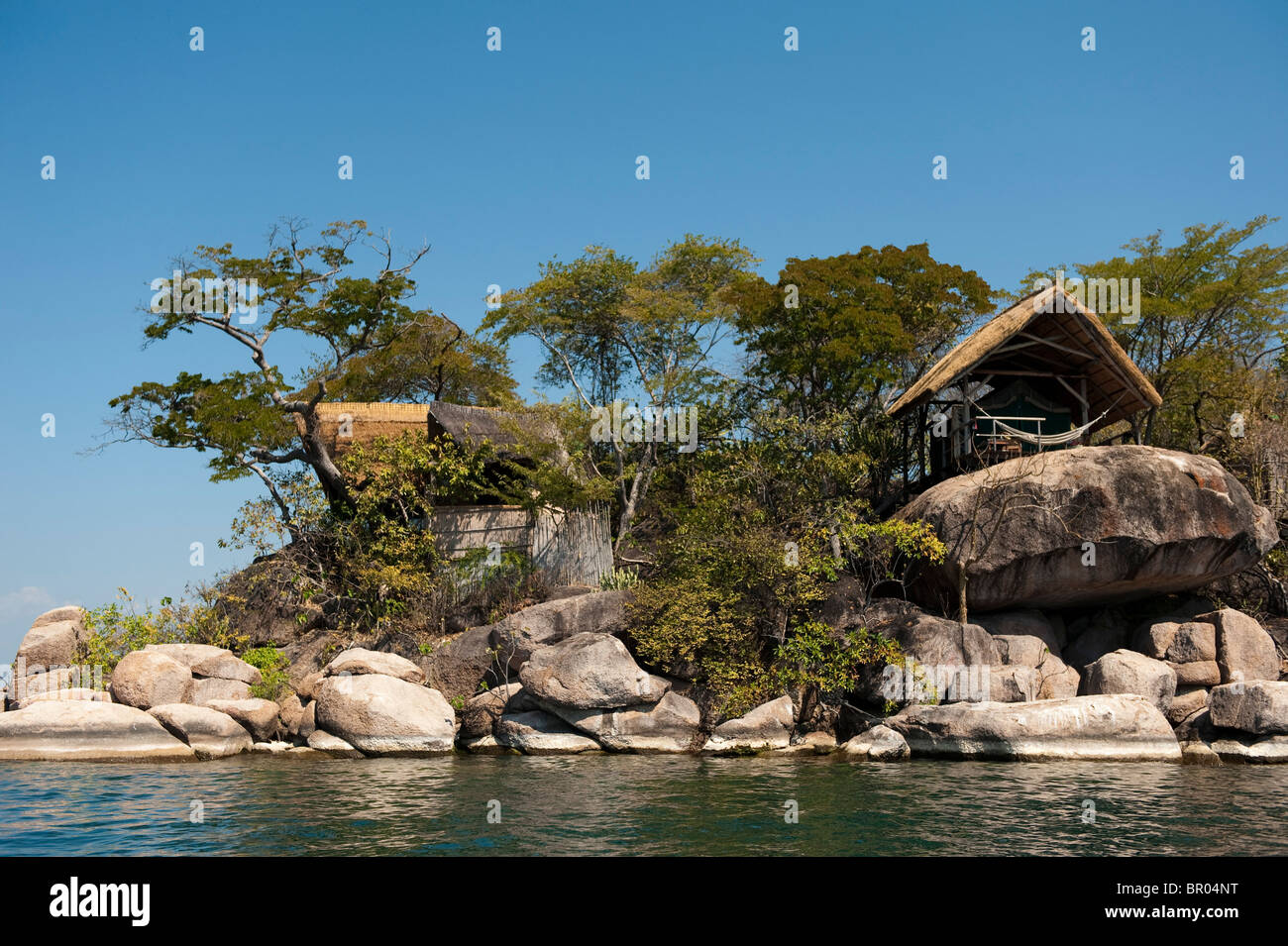 Mumbo Island Camp, il Parco Nazionale del Lago Malawi Malawi Foto Stock