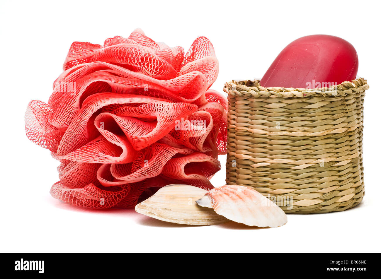 Saponetta, bagno rosa e decorazione Foto Stock
