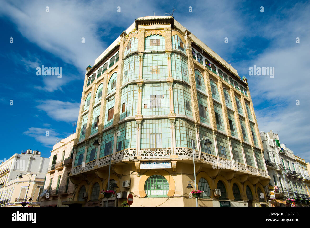 Casa de los Cristales di stile modernista architetto Enrique Nieto . Melilla.Spagna. Foto Stock