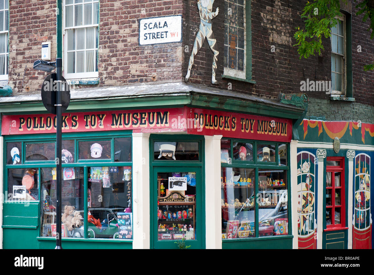 Toy negozio di vendita di giocattoli vintage, Fitzrovia, W1, London, Regno Unito Foto Stock